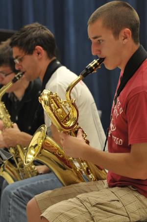 Students Playing Saxophone