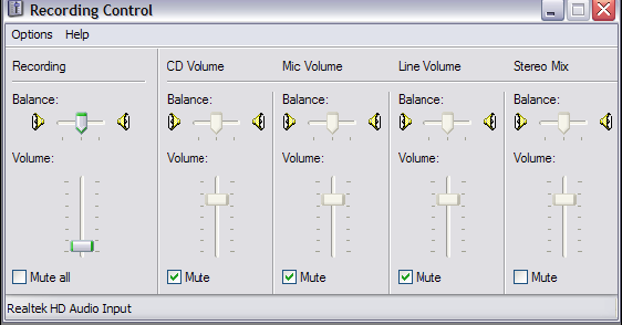 Recording Control