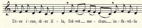 Dies Irea Modern Notation
